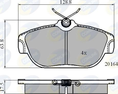 Comline CBP0590 - Kit pastiglie freno, Freno a disco www.autoricambit.com