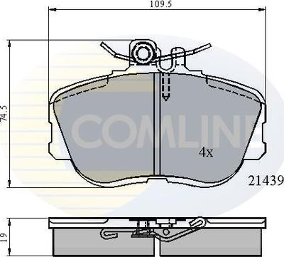 Comline CBP0503 - Kit pastiglie freno, Freno a disco www.autoricambit.com