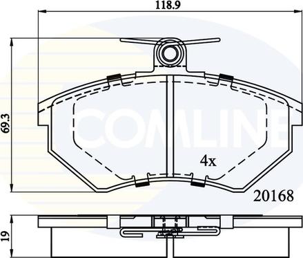 Comline CBP0511 - Kit pastiglie freno, Freno a disco www.autoricambit.com