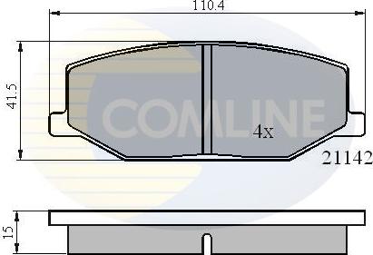 Comline CBP0195 - Kit pastiglie freno, Freno a disco www.autoricambit.com