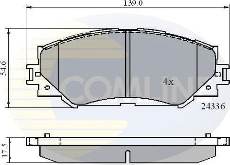 Comline CBP01515 - Kit pastiglie freno, Freno a disco www.autoricambit.com