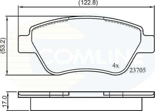 Comline CBP01535 - Kit pastiglie freno, Freno a disco www.autoricambit.com