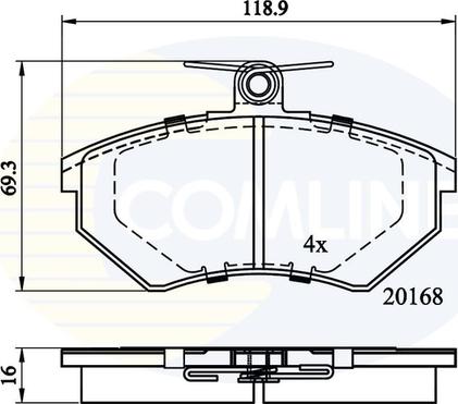 Comline CBP0152 - Kit pastiglie freno, Freno a disco www.autoricambit.com