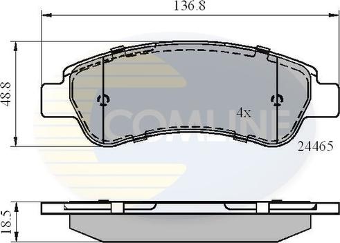 Comline CBP01604 - Kit pastiglie freno, Freno a disco www.autoricambit.com