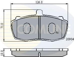 Comline CBP01066 - Kit pastiglie freno, Freno a disco www.autoricambit.com