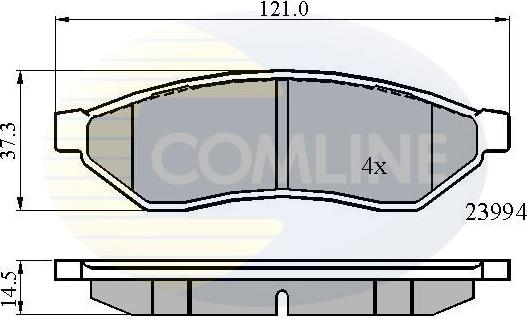 Comline CBP01190 - Kit pastiglie freno, Freno a disco www.autoricambit.com