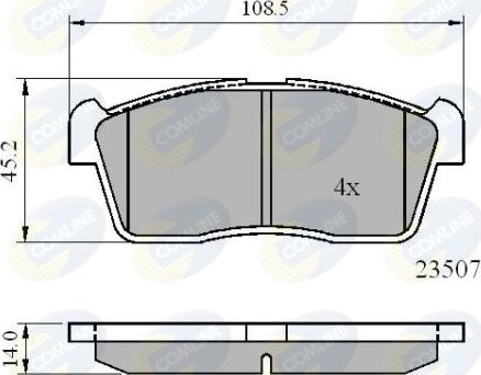 Comline CBP01113 - Kit pastiglie freno, Freno a disco www.autoricambit.com