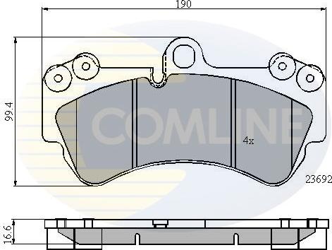 Comline CBP01314 - Kit pastiglie freno, Freno a disco www.autoricambit.com