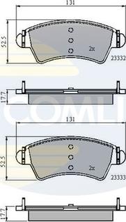 Comline CBP01260 - Kit pastiglie freno, Freno a disco www.autoricambit.com