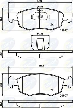 Comline CBP01221 - Kit pastiglie freno, Freno a disco www.autoricambit.com