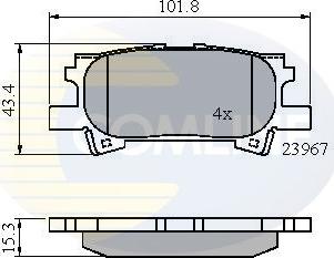 Comline CBP01279 - Kit pastiglie freno, Freno a disco www.autoricambit.com