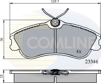 Comline CBP0892 - Kit pastiglie freno, Freno a disco www.autoricambit.com