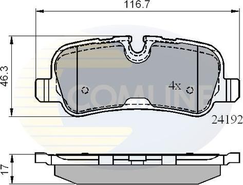 Comline CBP02021 - Kit pastiglie freno, Freno a disco www.autoricambit.com