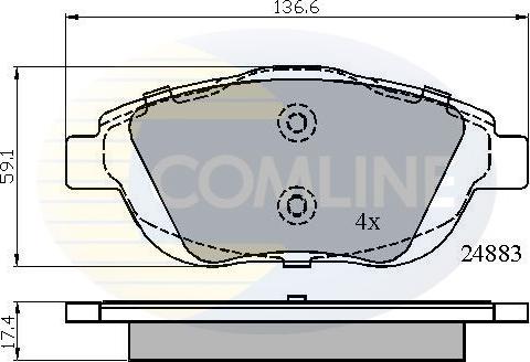 Comline CBP02027 - Kit pastiglie freno, Freno a disco www.autoricambit.com