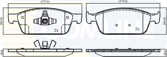 Comline CBP02196 - Kit pastiglie freno, Freno a disco www.autoricambit.com