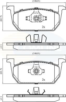 Comline CBP02389 - Kit pastiglie freno, Freno a disco www.autoricambit.com