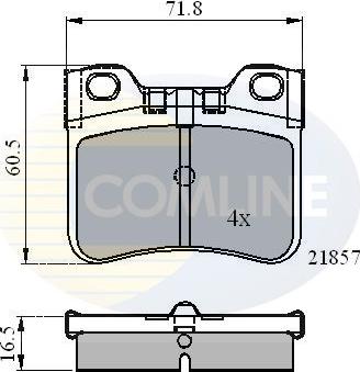 Comline CBP0771 - Kit pastiglie freno, Freno a disco www.autoricambit.com