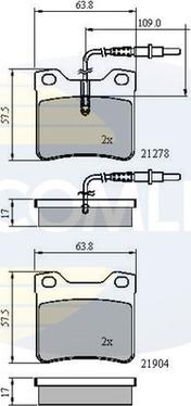 Comline CBP1455 - Kit pastiglie freno, Freno a disco www.autoricambit.com