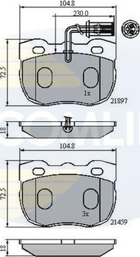 Comline CBP1401 - Kit pastiglie freno, Freno a disco www.autoricambit.com