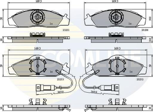 Comline CBP1581 - Kit pastiglie freno, Freno a disco www.autoricambit.com