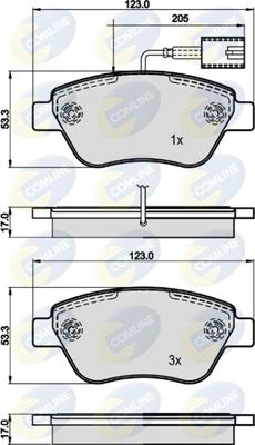 Comline CBP11535 - Kit pastiglie freno, Freno a disco www.autoricambit.com