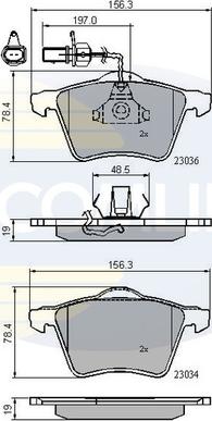 Comline CBP11168 - Kit pastiglie freno, Freno a disco www.autoricambit.com