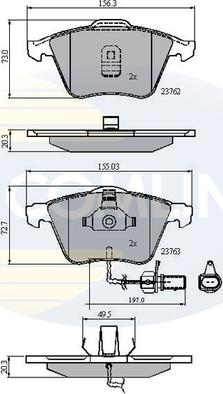 Comline CBP11200 - Kit pastiglie freno, Freno a disco www.autoricambit.com