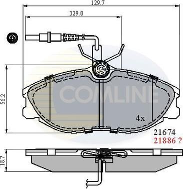 Comline CBP1340 - Kit pastiglie freno, Freno a disco www.autoricambit.com