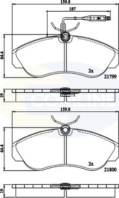 Comline CBP1275 - Kit pastiglie freno, Freno a disco www.autoricambit.com