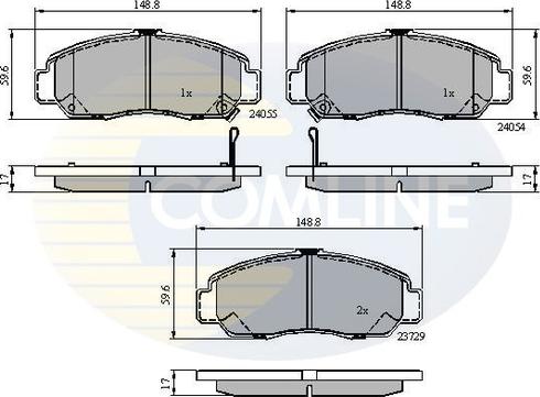 Comline CBP3949 - Kit pastiglie freno, Freno a disco www.autoricambit.com