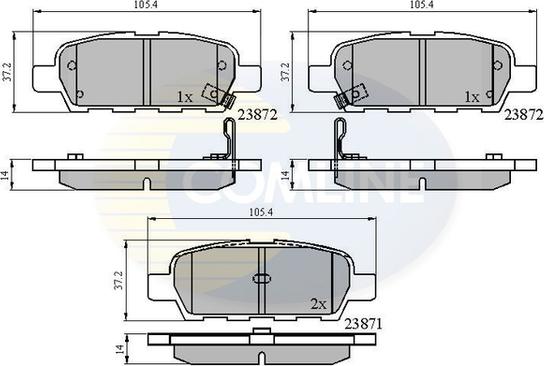 Comline CBP3912 - Kit pastiglie freno, Freno a disco www.autoricambit.com