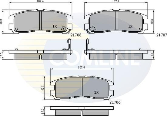 Comline CBP3468 - Kit pastiglie freno, Freno a disco www.autoricambit.com