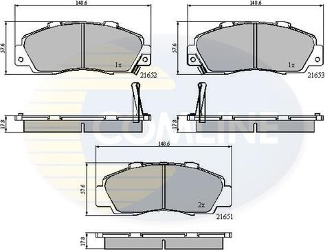 Comline CBP3551 - Kit pastiglie freno, Freno a disco www.autoricambit.com