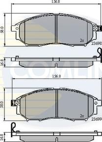 Comline CBP31524 - Kit pastiglie freno, Freno a disco www.autoricambit.com