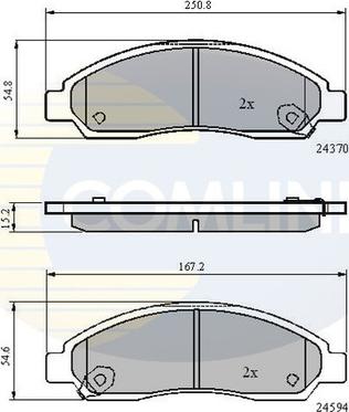 Comline CBP31573 - Kit pastiglie freno, Freno a disco www.autoricambit.com