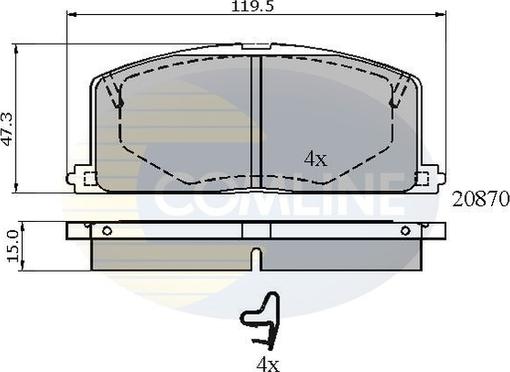 Comline CBP3163 - Kit pastiglie freno, Freno a disco www.autoricambit.com