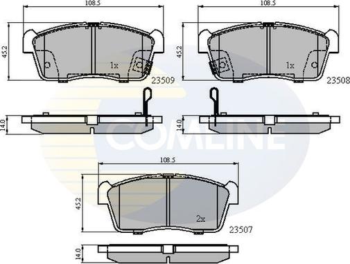 Comline CBP31113 - Kit pastiglie freno, Freno a disco www.autoricambit.com