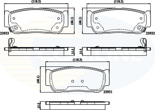 Comline CBP31218 - Kit pastiglie freno, Freno a disco www.autoricambit.com