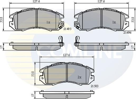 Comline CBP3127 - Kit pastiglie freno, Freno a disco www.autoricambit.com