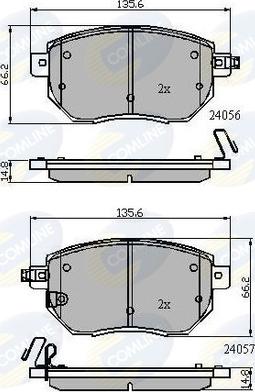 Comline CBP31745 - Kit pastiglie freno, Freno a disco www.autoricambit.com