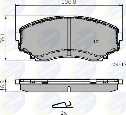 Comline CBP31732 - Kit pastiglie freno, Freno a disco www.autoricambit.com