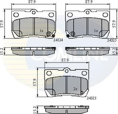 Comline CBP31729 - Kit pastiglie freno, Freno a disco www.autoricambit.com