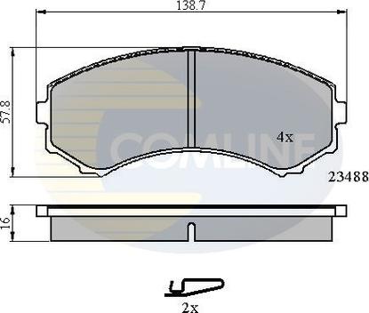 Comline CBP3172 - Kit pastiglie freno, Freno a disco www.autoricambit.com