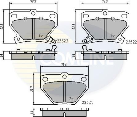 Comline CBP3841 - Kit pastiglie freno, Freno a disco www.autoricambit.com