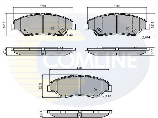 Comline CBP3843 - Kit pastiglie freno, Freno a disco www.autoricambit.com