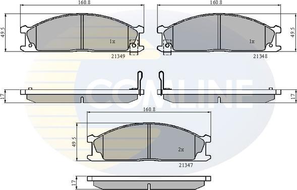 Comline CBP3863 - Kit pastiglie freno, Freno a disco www.autoricambit.com