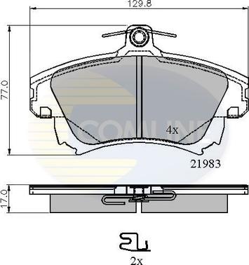 Comline CBP3813 - Kit pastiglie freno, Freno a disco www.autoricambit.com