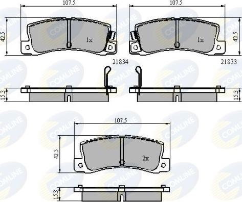 Comline CBP3839 - Kit pastiglie freno, Freno a disco www.autoricambit.com