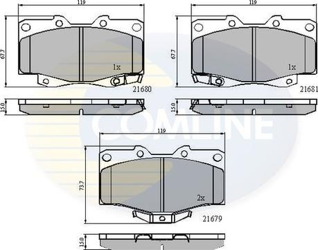 Comline CBP3333 - Kit pastiglie freno, Freno a disco www.autoricambit.com