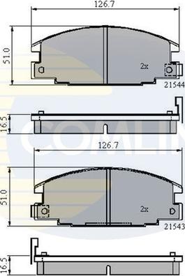 Comline CBP3322 - Kit pastiglie freno, Freno a disco www.autoricambit.com